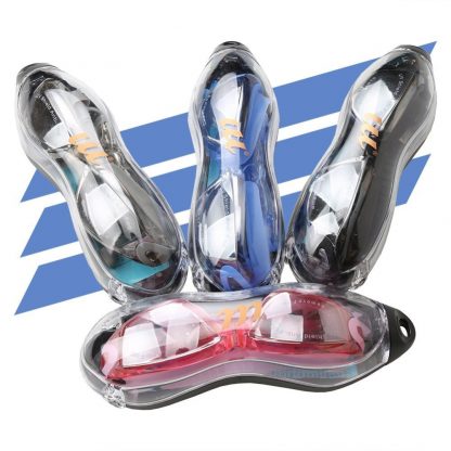 수영모 수경 세트 Swimming Goggles Women Men Swim Goggles Waterproof  Suit HD Anti-Fog 100% UV Adjustable Prescription Glasses For Pools 5