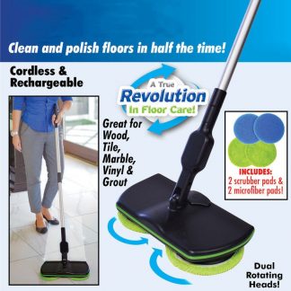 가정용 회전식 바닥청소 물걸레 청소기New Magic Easy Microfiber Electric Broom 360 Rotating Mop Spin Spray Foot Switch Mop Floor Cleaning Mop Easy Bucket Dust Broom