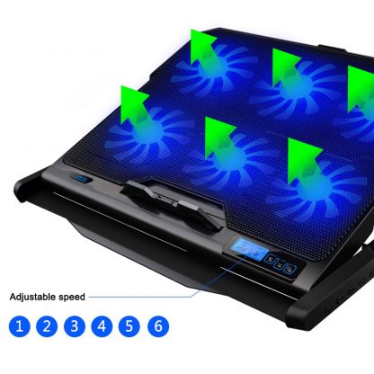 New Laptop cooler 2 USB Ports and Six cooling Fan laptop cooling pad Notebook Stand for 12-15.6 inch for Laptop 1