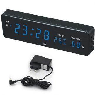 Big Number Large LCD Digital Wall Clock with Temperature humidity horloge mural Electronic Table Watch Desk Alarm Clock