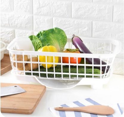 1PC New Multifunction Kitchen Drainboard Plastic Tableware Chopsticks Rack Shelf Washing Fruit Vegetable Storage Basket LF 143 1