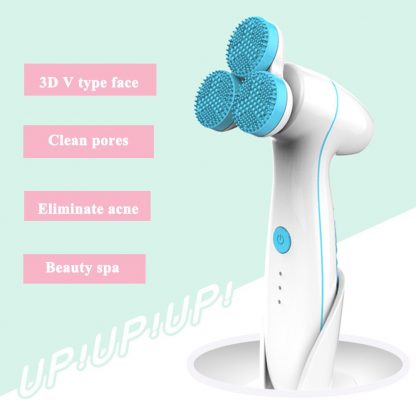 2019 Silicone Facial Cleansing Brush Blackhead Removal Acne Pore Cleanser Machine Peeling Face Washing Brush Device With Base 2