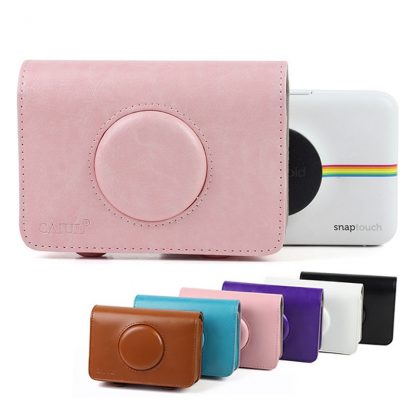 Retro PU Leather Camera Bag Protective Case Cover Pouch Carry Bag for Polaroid Snap Touch Instant Print Digital Camera Accessory