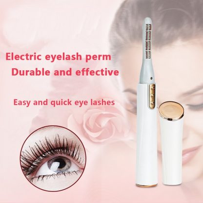 Portable Electric Heated Makeup Eyelash Curler  Long Lasting Natural Eye lashes Curling Auto Heating Beauty Tools 5