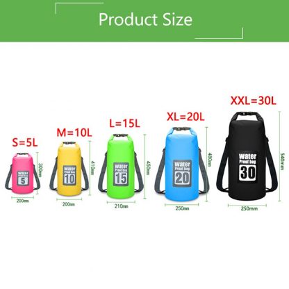 5L/10L/15L/20L/30L Waterproof Bags Dry Bag PVC Waterproof Backpack Sports Bag Rafting Swimming Backpacks Impermeable Dry Bag 4