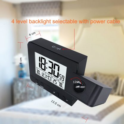 FanJu FJ3531B Projection Clock Desk Table Led Digital Snooze Alarm Backlight Projector Clock With Time Temperature Projection 3