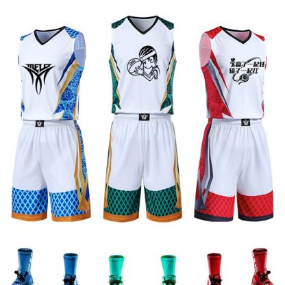 Men Kids Basketball Jerseys Suit Boys College Mens Basketball Uniforms Sport Kit Shirts Shorts Set Cloth Breathable Custom Print 5