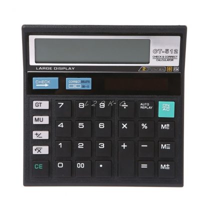 12-Digit Display Scientific Calculator Solar Battery Dual Power Large Display Office Desktop Calculator 2