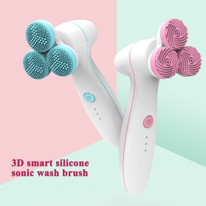 2019 Silicone Facial Cleansing Brush Blackhead Removal Acne Pore Cleanser Machine Peeling Face Washing Brush Device With Base 5