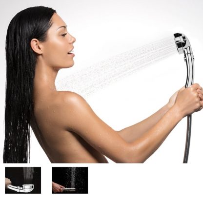 ABS Plastic Water Saving Shower heads Filter SPA Round 3 adjustable shower modes High Pressure Bathroom Handheld Showerhead 3