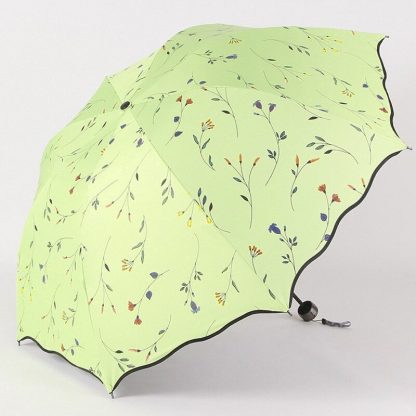 Chic Floral ANTI-UV Foldable Umbrellas Sun Compact Women Female Ladies Lady Windproof Rain Lovely Flower Candy Colorful Umbrella 4