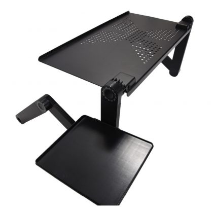 접이식 노트북 받침대Portable foldable adjustable folding table for Laptop Desk Computer mesa para notebook Stand Tray For Sofa Bed Black 1