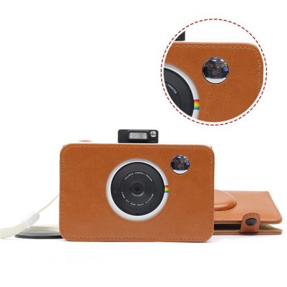 Retro PU Leather Camera Bag Protective Case Cover Pouch Carry Bag for Polaroid Snap Touch Instant Print Digital Camera Accessory 3