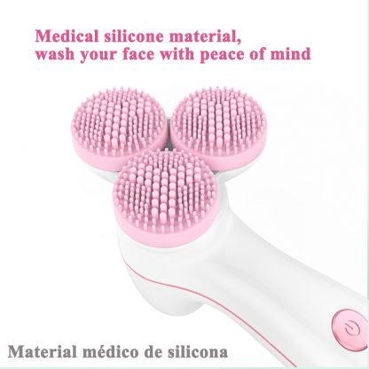 2019 Silicone Facial Cleansing Brush Blackhead Removal Acne Pore Cleanser Machine Peeling Face Washing Brush Device With Base 3