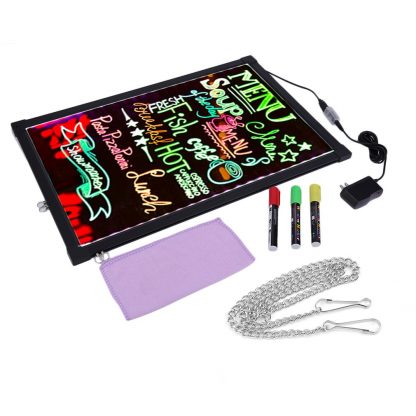 LED 네온보드16X24 Inch Easy To Write On Flashing Luminated Fluorescent Sign Board Set Cafe Coffee Menu Styling Neon LED Decoration Board 1