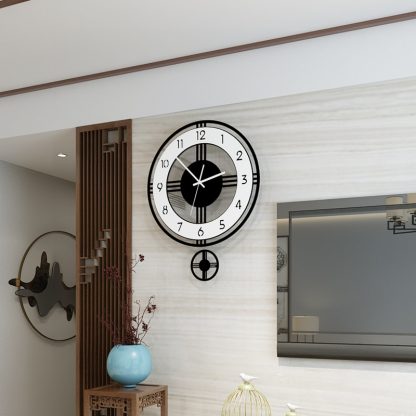 모던 클래식 거실 벽시계 Swingable Silent Large Wall Clock Modern Design Battery Operated Quartz Hanging Clocks Home Decor Kitchen Watch Free Shipping 5
