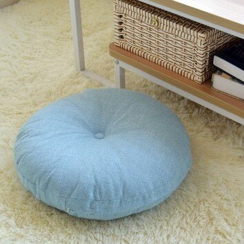 Round Shape 2 Size Cotton Linen Seat Cushion Silk Cotton Core Tatami Cushion Pillow Home Decoration Soft Car Sofa Cushion 4
