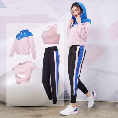 2019 New Yoga Sets Women's Gym Sports Suits Stretchy Running Sportswear Joggers Fitness Training Clothing 4-5pcs 3