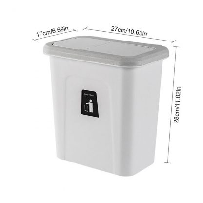 Push-top Trash Can Chef Hanging Automatic Return Lid for Fruit and Vegetable Pericarp-Small Garbage Cabinet Cupboard Kitchen 1
