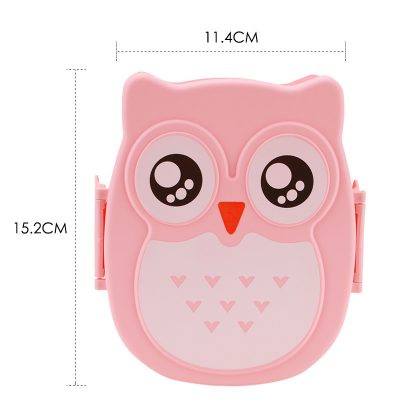 Cute Cartoon Owl Lunch Box Food Container Storage Box Portable Kids Student Lunch Box Bento Box Container With Compartments Case 4