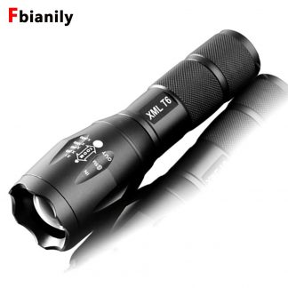 Portable LED Flashlight LED Torch Zoomable Flashlight 8000LM E17 CREE XM-L T6 5 Mode Light For 18650 or 3xAAA NO Battery