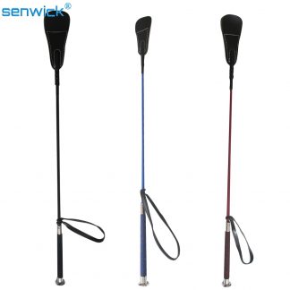 New Arrival 65CM Horse leather Riding Crops Horsewhip Horse Racing Equestrian supplies Knight equipment black blue Red