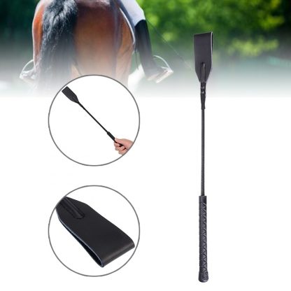 Faux Leather Horsewhips Equestrian Horseback Riding Whips Training Supplies 45CM Portable Lightweight Cosplay Toys