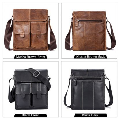 WESTAL Genuine Leather bag men bags Men Messenger Bags male small flap Vintage Leather shoulder crossbody bags for man 366 3