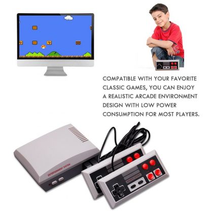 Mini TV Handheld Family Recreation Video Game Console AV Port Retro Built-in 620 Classic Games Dual Gamepad Gaming Player Gift 2
