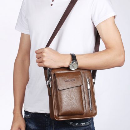 Vintage Messenger Bag Men Shoulder bags Pu Leather Crossbody Bags For Men Bags Retro Zipper Man Handbags WBS510 1