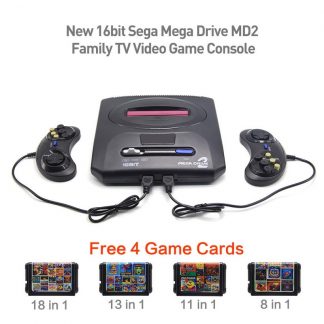 16bit Sega Mega Drive MD2 Family Free 4 Game Cards New TV Video Game Console Player Retro game PAL output