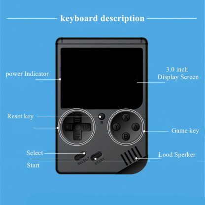 Coolbaby Retro Portable Mini Handheld Game Player Console 8-Bit 3 Inch Color LCD Kids Color Game Player Built-in 168 Video games 1