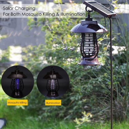 LAIDEYI Solar Powered LED Mosquito Killer Light Mosquito Repeller Lamp Insect Killing Hanging Lamp For Garden Yard Outdoor  1