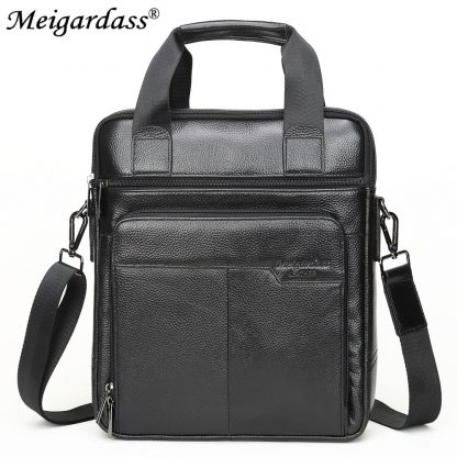 MEIGARDASS Genuine Leather Business Men Briefcase Men's Handbags Office Laptop Bag Male Casual Shoulder Computer Messenger Bags 1