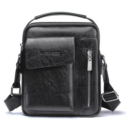 Vintage Messenger Bag Men Shoulder bags Pu Leather Crossbody Bags For Men Bags Retro Zipper Man Handbags WBS510 4