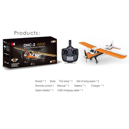 XK DHC-2 A600 4CH 2.4G Brushless Motor 3D6G RC Airplane 6 Axis Glider Remote Control Aircraft Toy Child Birthday Present 2