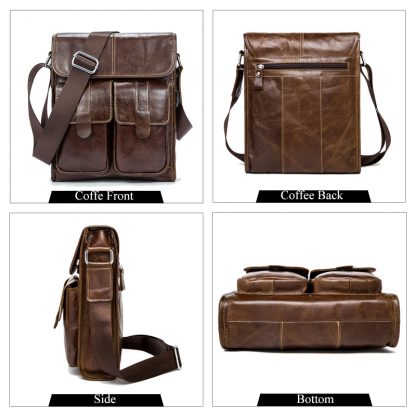 WESTAL Genuine Leather bag men bags Men Messenger Bags male small flap Vintage Leather shoulder crossbody bags for man 366 2