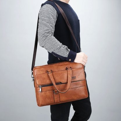 JEEP BULUO Luxury Brand Men Messenger Bags Crossbody Business Casual Handbag Male Spliter Leather Shoulder Bag Large Capacity  5