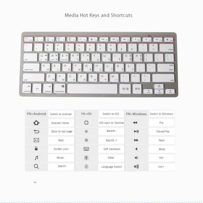 Korean Mini Bluetooth Keyboard for Apple iPad Pro, iPad Air, Tablets Wireless Keyboard for iMac, Macbook Pro, Smart TV 3