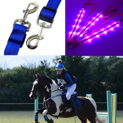 LED Horse Harness Breastplate Nylon Webbing Night Visible Horse Riding Equipment Paardensport Racing Cheval Equitation 5