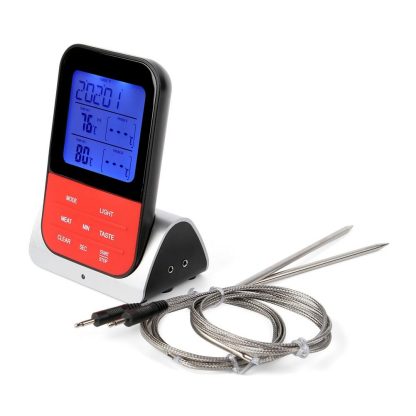 BBQ 온도계 캠핌온도계 AsyPets Wireless Waterproof BBQ Thermometer Digital Cooking Meat Food Oven Grilling Thermometer With Timer Function-30 1