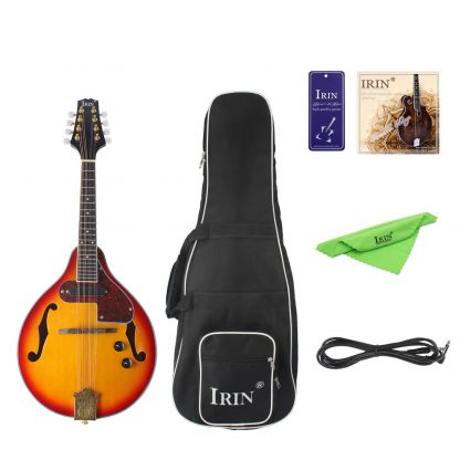 BMDT-IRIN 8-String Electric Mandolin A Style Rosewood Fingerboard Adjustable String Instrument with Cable Strings Cleaning Clo 4