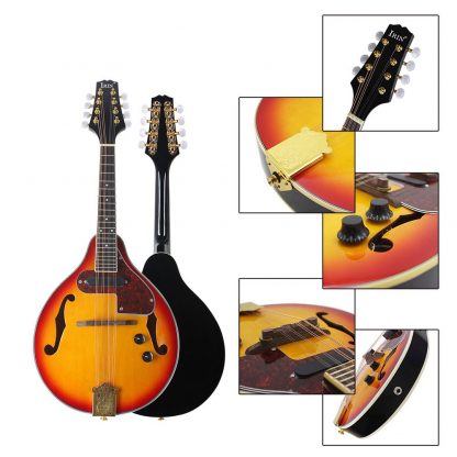 BMDT-IRIN 8-String Electric Mandolin A Style Rosewood Fingerboard Adjustable String Instrument with Cable Strings Cleaning Clo 5