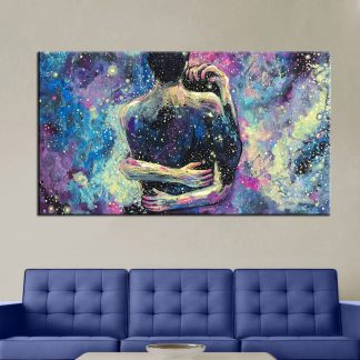 QKART Canvas Painting Oil Painting Lover Wall Art Pictures for Living room Home decor Posters and Prints