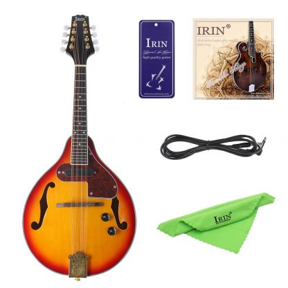 BMDT-IRIN 8-String Electric Mandolin A Style Rosewood Fingerboard Adjustable String Instrument with Cable Strings Cleaning Clo 3