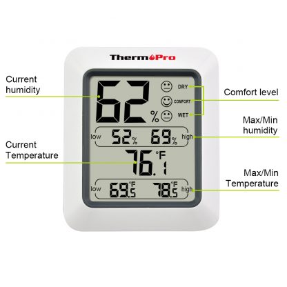 Thermopro TP50 High Accuracy Digital Hygrometer Thermometer Indoor Electronic Temperature Humidity Hygrometer Weather Station 4