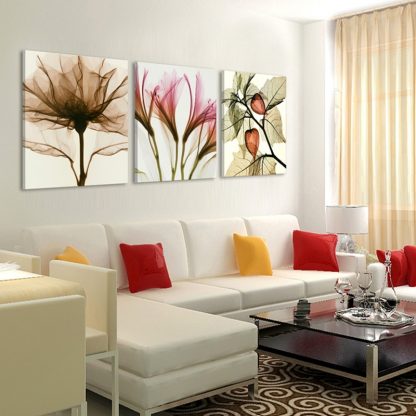 3 Panels Canvas Painting modern on the wall Picture Living room and bedroom  art decorative pictures flower paintings No Frame