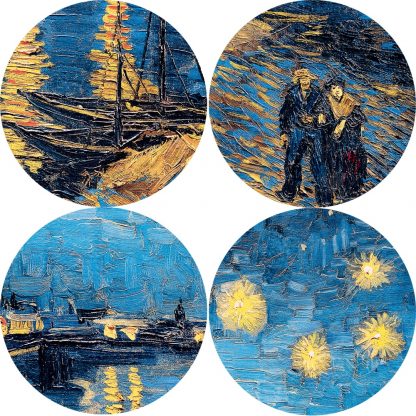 Van Gogh Starry Night Canvas Paintings Replica On The Wall Impressionist Starry Night Canvas Pictures For Living Room Cuadros 4