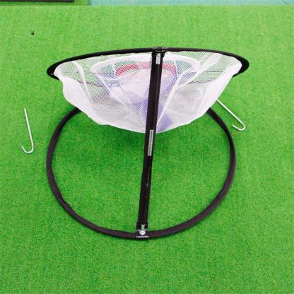 PGM Golf Pop UP Indoor Outdoor Chipping Pitching Cages Mats Practice Easy Net Golf Training Aids Metal + Net  2