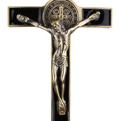 Church Relics Crucifix Jesus Christ On The Stand Cross Wall Crucifix Antique Home Chapel Decoration Wall Crosses Bronze Black 3